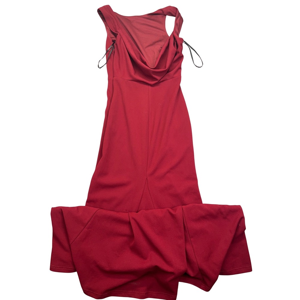 Lulus Red Gown‎ Formal Dress Cowl Neck Sleeveless Party Maxi Small